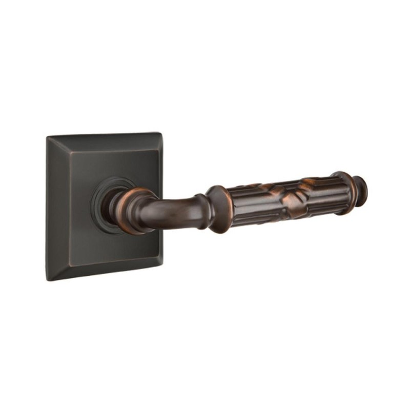 Emtek Ribbon and Reed Lever with Quincy Rosette