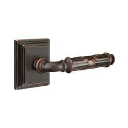Emtek Ribbon and Reed Lever with Wilshire Rosette