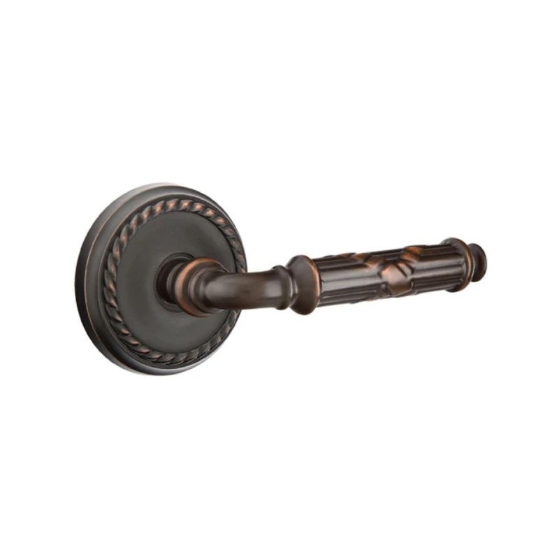 Emtek Ribbon and Reed Lever with Rope Rosette