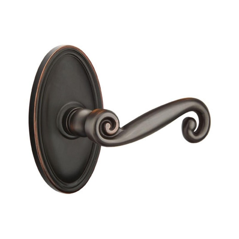 Emtek Rustic Lever with Oval Rosette
