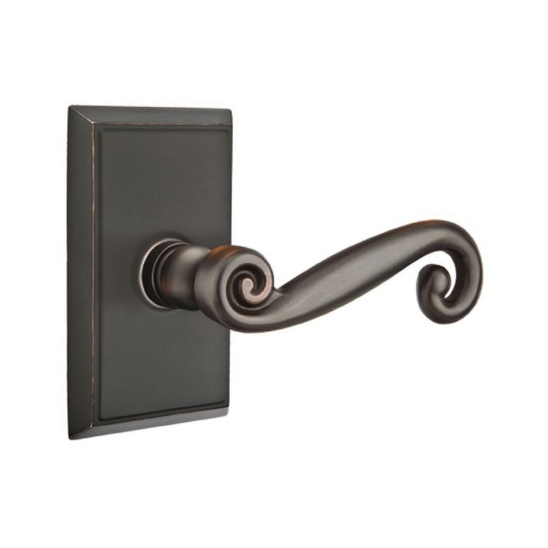 Emtek Rustic Lever with Rectangular Rosette