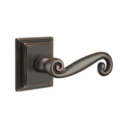 Emtek Rustic Lever with Wilshire Rosette