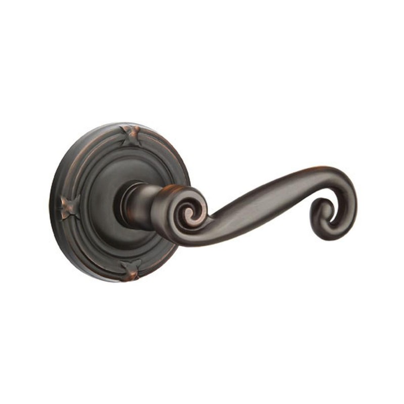 Emtek Rustic Lever with Ribbon and Reed Rosette