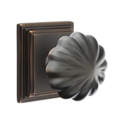 Emtek Melon Knob with Wilshire Rosette