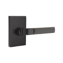 Emtek Aston Lever with Modern Rectangular Rosette