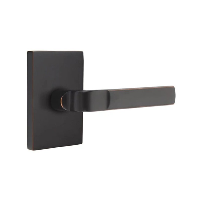 Emtek Aston Lever with Modern Rectangular Rosette