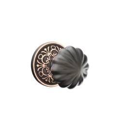 Emtek Melon Knob with Lancaster Rosette