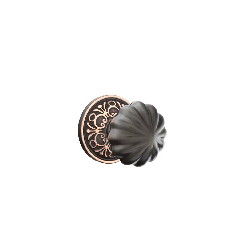 Emtek Melon Knob with Lancaster Rosette