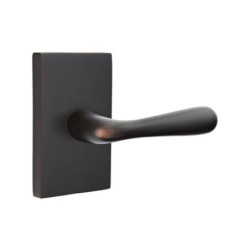 Emtek Basel Lever with Modern Rectangular Rosette