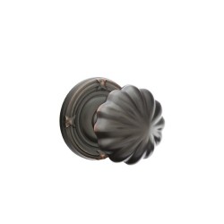 Emtek Melon Knob with Ribbon and Reed Rosette