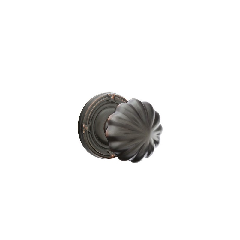 Emtek Melon Knob with Ribbon and Reed Rosette