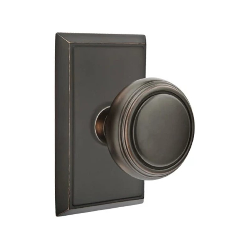 Emtek Norwich Knob with Rectangular Rosette