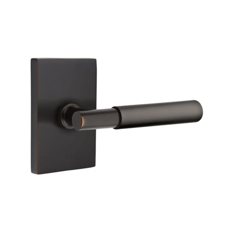 Emtek Myles Lever with Modern Rectangular Rosette