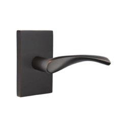 Emtek Triton Lever with Modern Rectangular Rosette