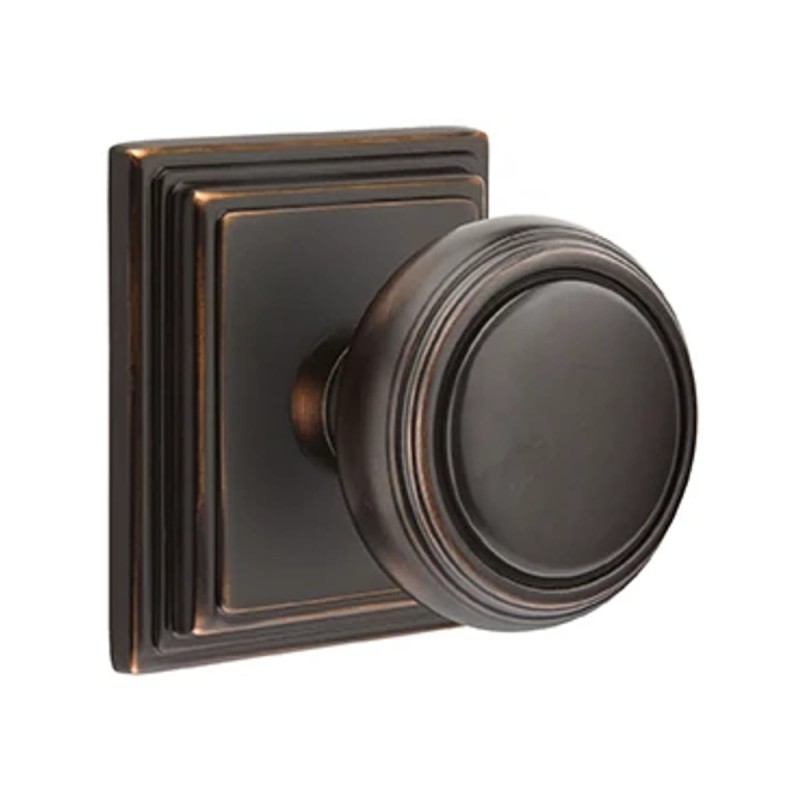 Emtek Norwich Knob with Wilshire Rosette