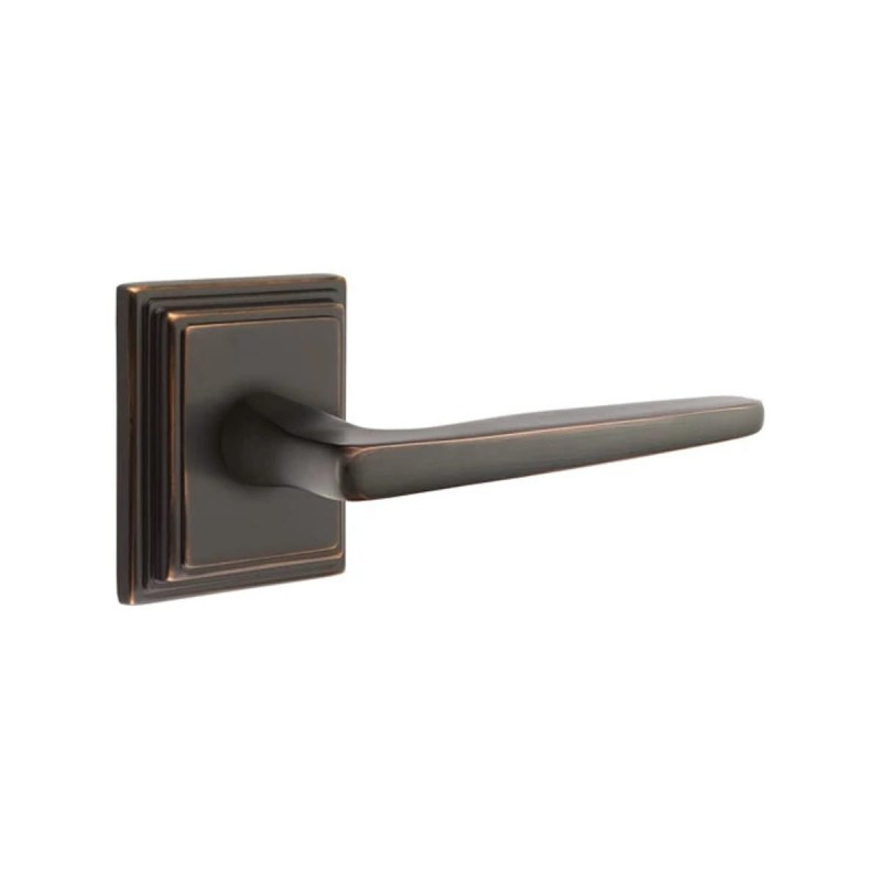 Emtek Hermes Lever with Wilshire Rosette