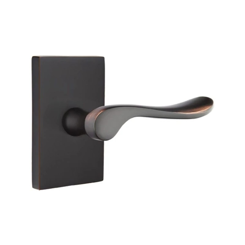 Emtek Luzern Lever with Modern Rectangular Rosette