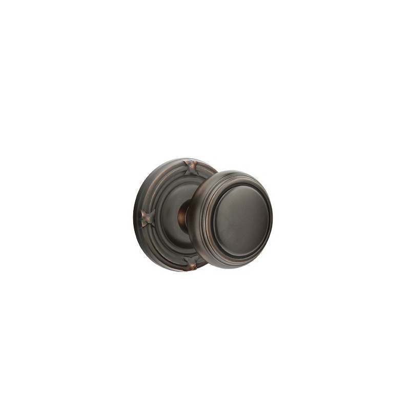 Emtek Norwich Knob with Ribbon and Reed Rosette