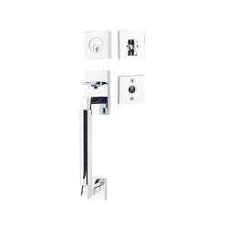 Emtek Hercules Smooth Sectional Brass Entrance Handleset