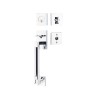 Emtek Hercules Smooth Sectional Brass Entrance Handleset