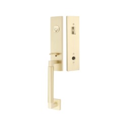 Emtek Hercules Smooth Monolithic Brass Entrance Handleset