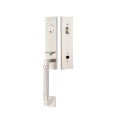 Emtek Hercules Knurled Monolithic Brass Entrance Handleset