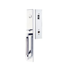 Emtek Hercules Knurled Full Length Brass Entrance Handleset