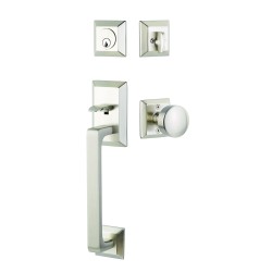 Emtek Transitional Heritage Sectional Brass Entrance Handleset