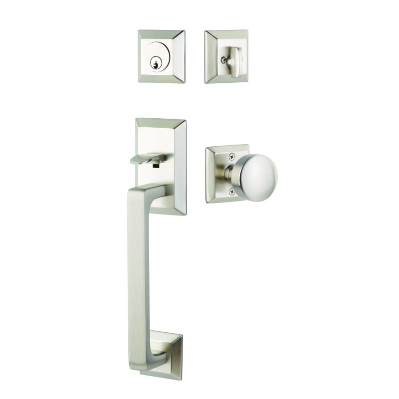 Emtek Transitional Heritage Sectional Brass Entrance Handleset