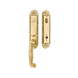 Emtek Ribbon and Reed Brass Entrance Handleset