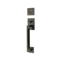 Emtek Hercules Smooth Sectional Brass Entrance Handleset