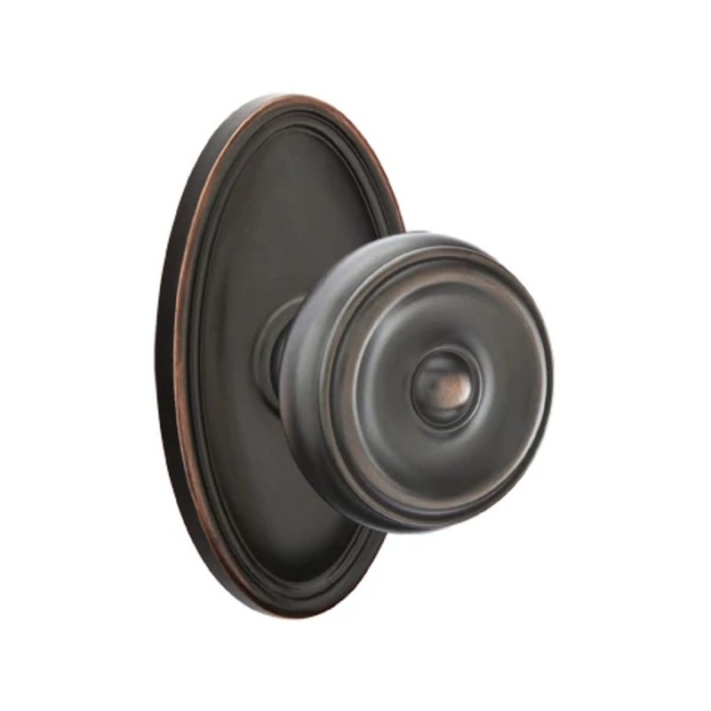 Emtek Waverly Knob with Oval Rosette
