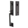 Emtek Rustic Modern Rectangular Monolithic Entry Handleset