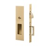Emtek Knurled Narrow Modern Rectangular Pocket Door Mortise Handle