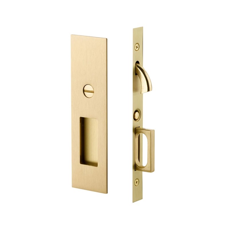 Emtek Narrow Modern Rectangular Pocket Door Mortise Handle