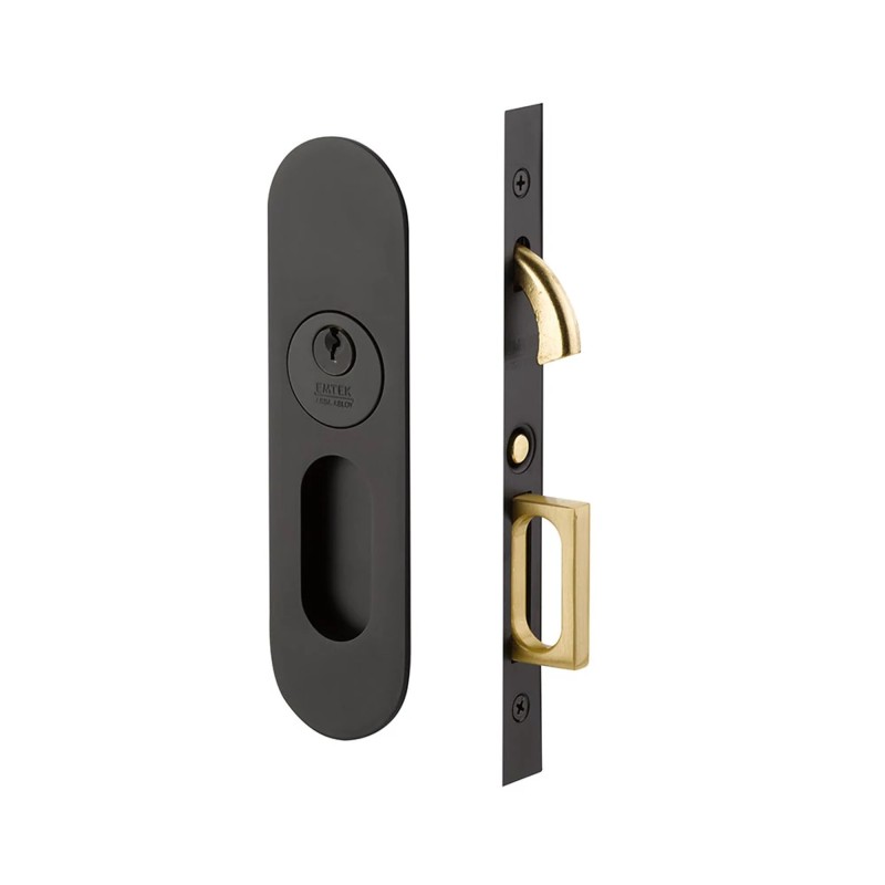 Emtek Narrow Oval Pocket Door Mortise Handle