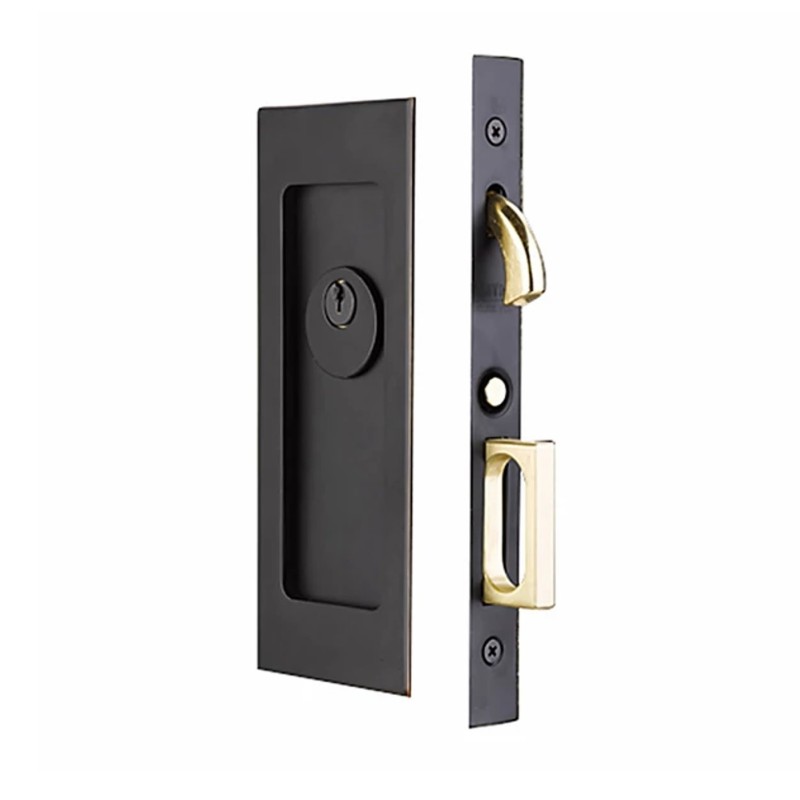 Emtek Modern Rectangular Pocket Door Mortise Handle