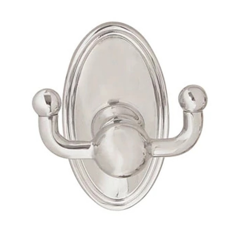 Emtek Traditional Brass Double Hook with Rosette