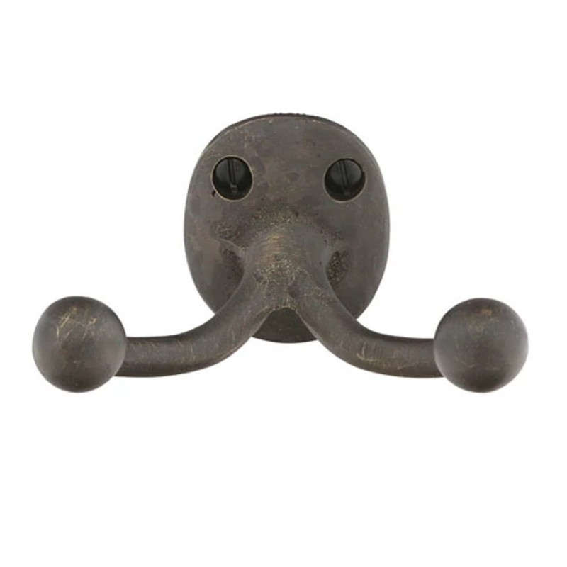 Emtek Sandcast Bronze Double Hook