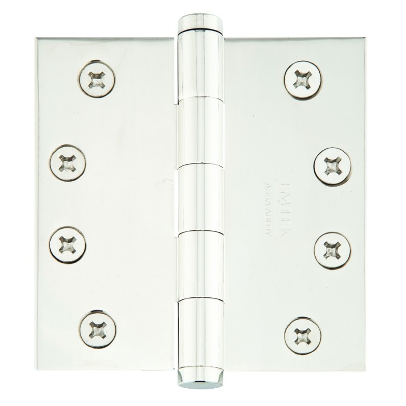 Emtek 96114 Residential Duty 4" x 4" Square Corner Solid Brass Hinge