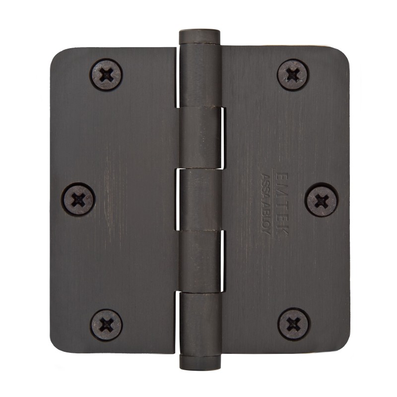 Emtek 96123 Residential Duty 3-1/2" x 3-1/2" with 1/4"-Radius Corners Solid Brass Hinge