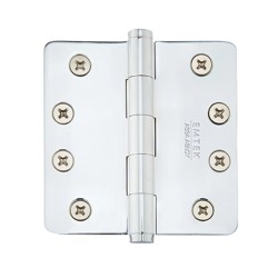 Emtek 96124 Residential Duty 4" x 4" with 1/4"-Radius Corners Solid Brass Hinge