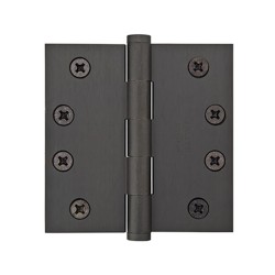 Emtek 96214 Heavy Duty 4" x 4" Square Corner Solid Brass Hinge