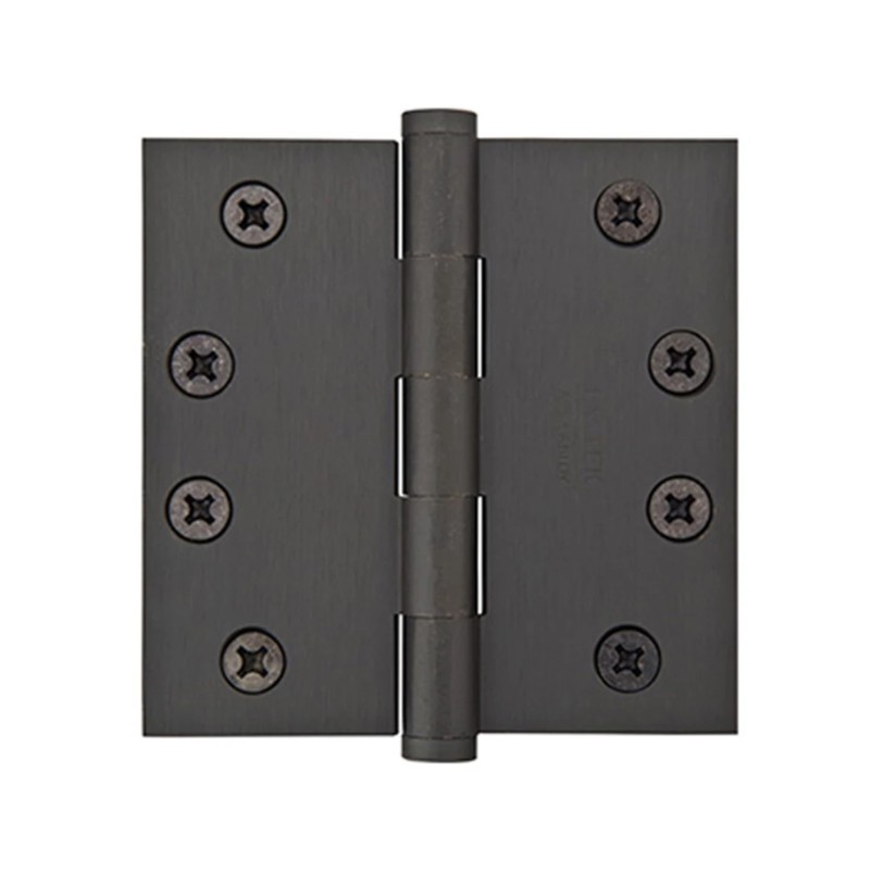 Emtek 96214 Heavy Duty 4" x 4" Square Corner Solid Brass Hinge