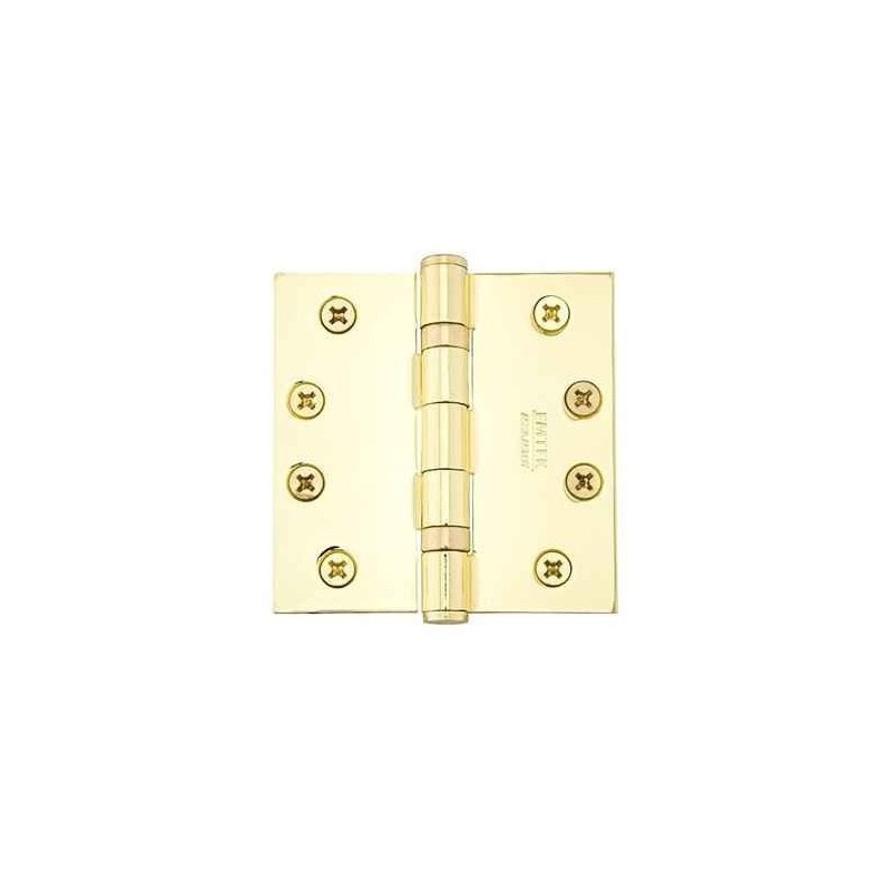 Emtek 96414 Ball Bearing 4" x 4" Square Corner Solid Brass Hinge