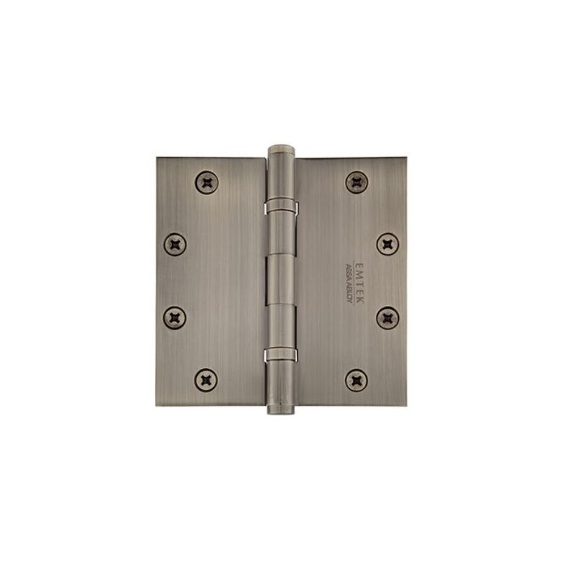 Emtek 96416 Ball Bearing 5" x 5" Square Corner Solid Brass Hinge