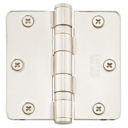 Emtek 94023 Ball Bearing 3-1/2" x 3-1/2" with 1/4"-Radius Corners Steel Hinge