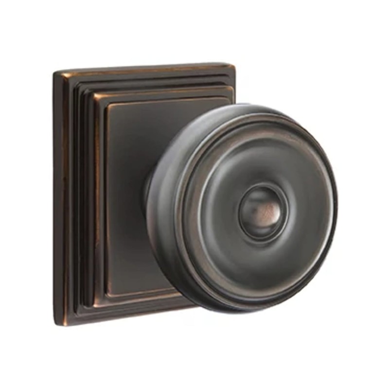 Emtek Waverly Knob with Wilshire Rosette