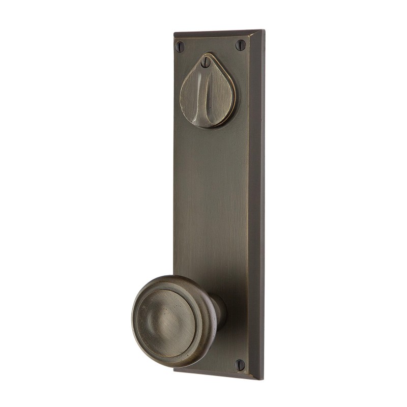 Emtek Sandcast Bronze Rectangular 8-7/8 inch Keyed Sideplate