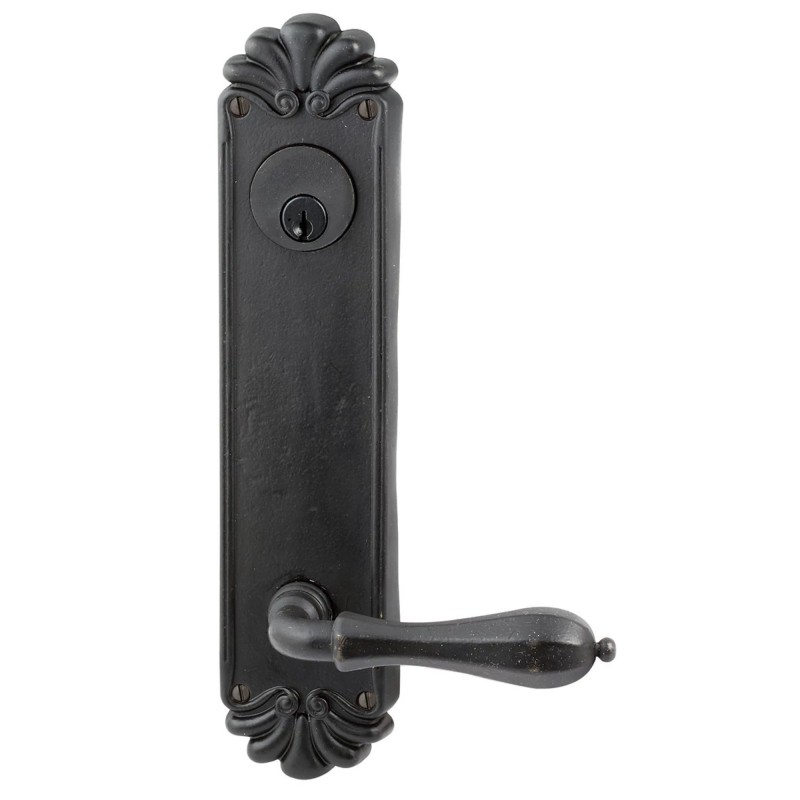 Emtek Style 16 Tuscany Bronze 10-1/8 inch Keyed Sideplate